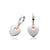 Cariad Heart Drop Earrings - Silver/Rose - 3SCDE010