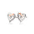 Kiss Stud Earrings - Silver/Rose - 3SCGKSE
