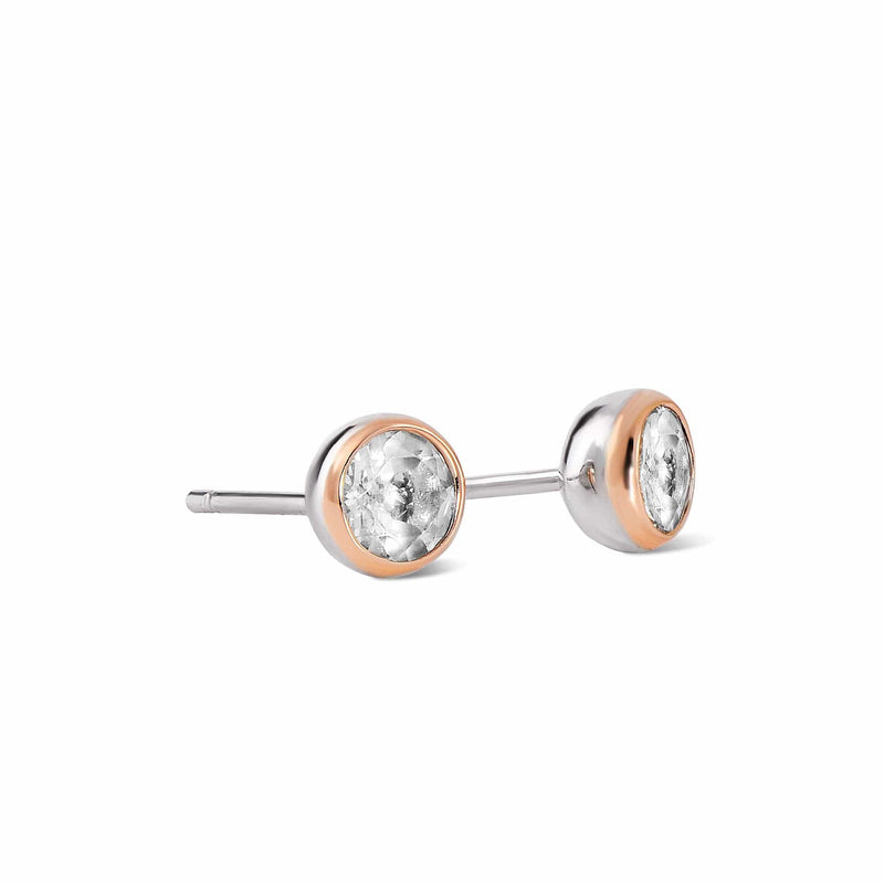 Celebration Stud Earrings - Silver/Rose Gold - 3SEJS1