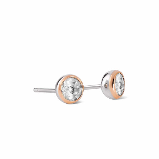 Celebration Stud Earrings - Silver/Rose Gold - 3SEJS1