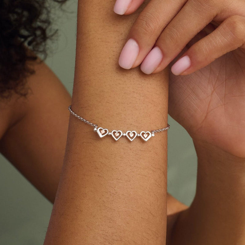 Tree Of Life Heart Bracelet - Silver - 3SHEA768