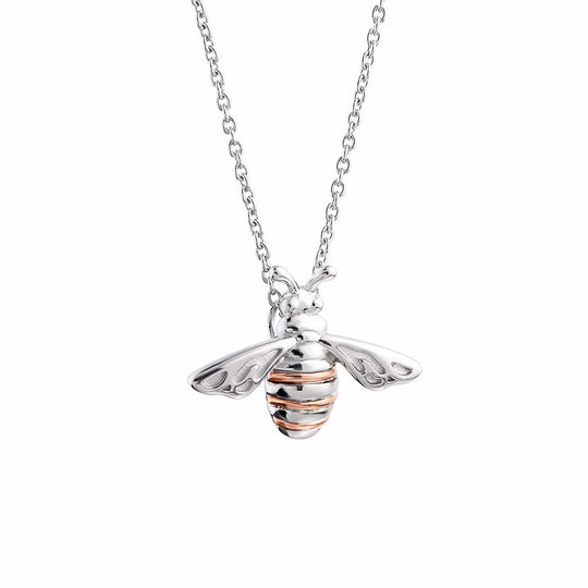 Honey Bee Pendant - Silver Rose Gold - 3SHNBP