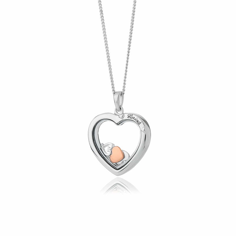 Cariad Inner Charm Pendant - Silver/Rose - 3SICLP09
