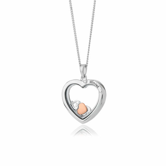 Cariad Inner Charm Pendant - Silver/Rose - 3SICLP09