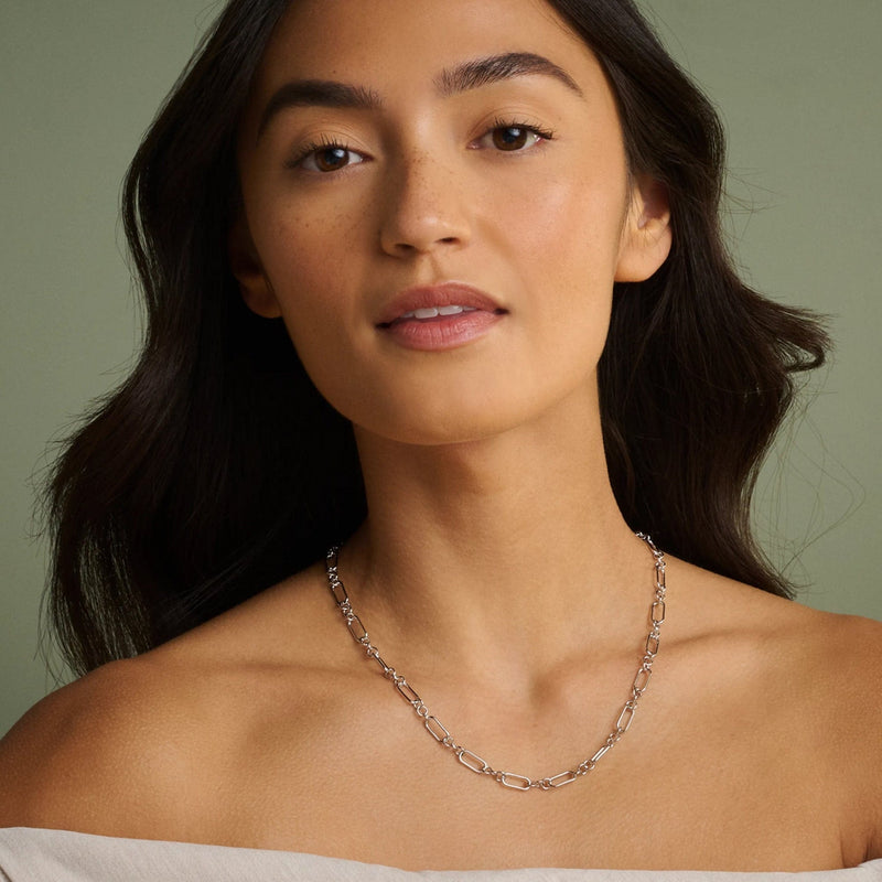 Insignia Charm Necklace - Silver - 3SINS825