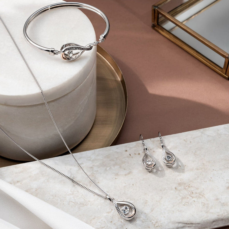 Eternity Pendant - Silver/Rose - 3SLNT0101