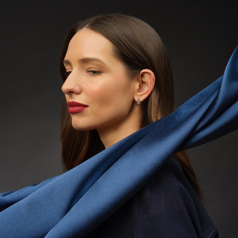 Lover's Twist Earrings - Silver/Rose - 3SLTW0614