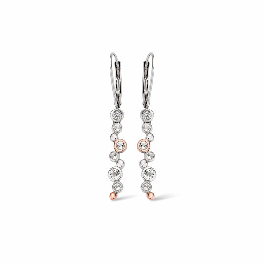 Celebration Drop Earrings - Silver/Rose - 3SME2