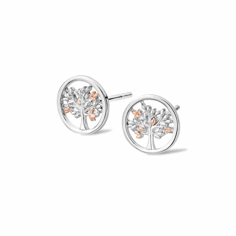 Tree Of Life Stud Earrings - Silver - 3SNTLCSE