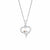 Paw Prints Topaz Heart Pendant - Silver- 3SPMH769