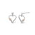 Past Present Future Topaz Heart Earrings - Silver - 3SPPF0800