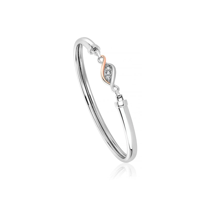 Past Present Future Bangle - Silver/Rose - 3SPPFBG