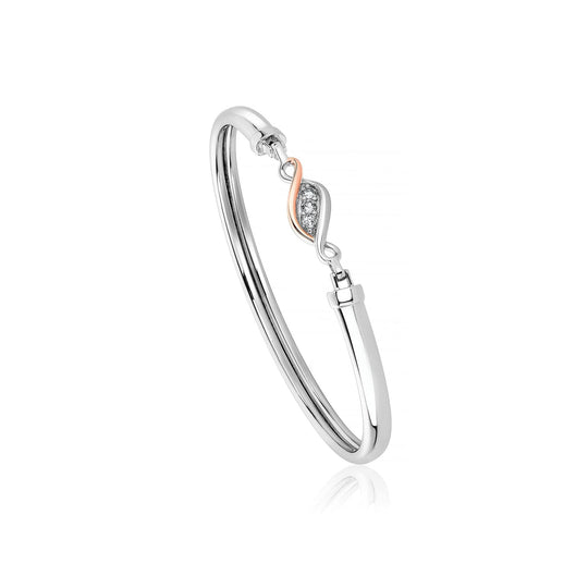 Past Present Future Bangle - Silver/Rose - 3SPPFBG