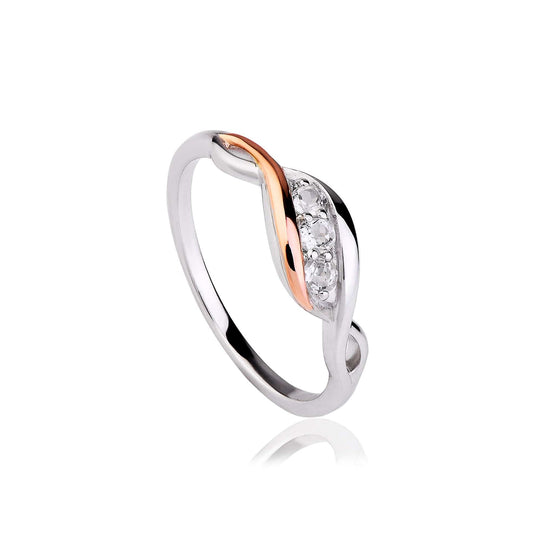 Past Present Future Ring - Silver/Rose - 3SPPFR