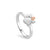 Paw Prints On My Heart Stacking Ring - Silver/Rose - 3SPWP0649