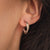 Ripples Half Hoop Earrings - Silver/Rose - 3SRPP0205