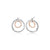 Ripples Double Hoop Drop Earrings - Silver/Rose - 3SRPP0208