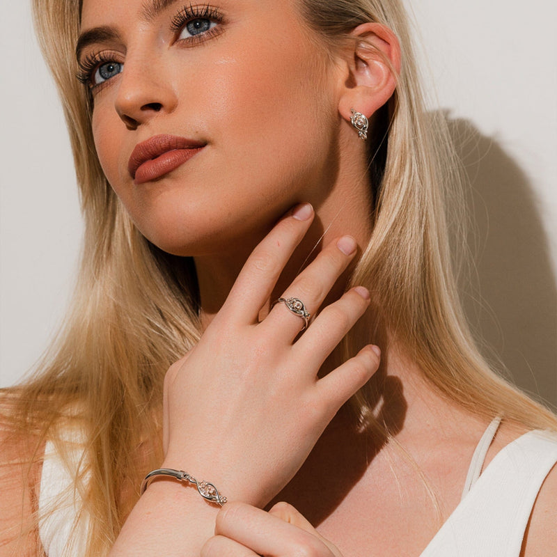 Pistyll Rhaeadr Bangle - Silver/Rose - 3SSWF0347