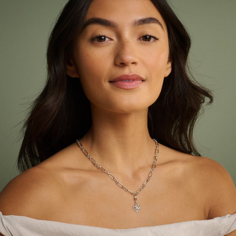 Insignia Charm Necklace - Silver - 3SINS825