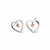 Tree Of Life Heart Stud Earrings - Silver/Rose - 3STLHE7