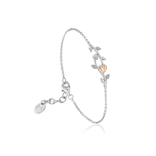 Vine Of Life White Topaz Bracelet - Silver/Rose - 3STOL0234