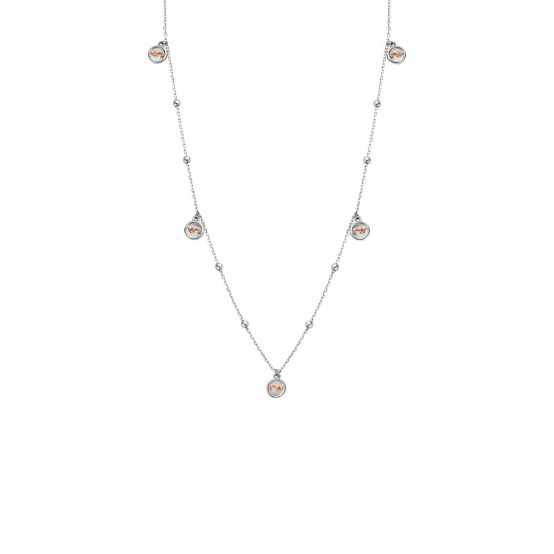 Insignia Drop Necklace - Silver - 3STOL0603