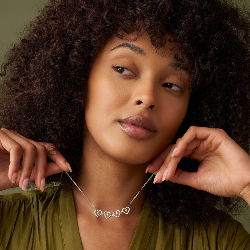 Tree Of Life Heart Necklace - Silver - 3STOL0623