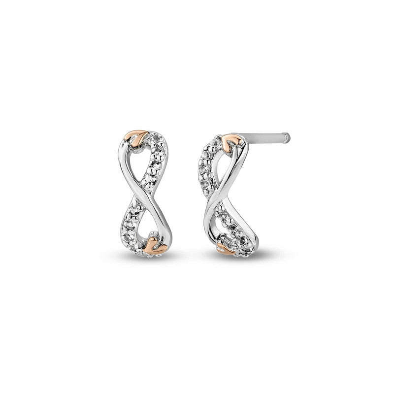 Tree Of Life Infinity Topaz Stud Earrings - Silver - 3STOL853
