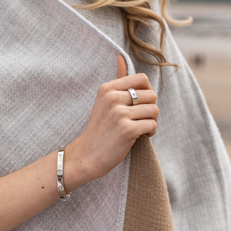 Tree Of Life Insignia Bangle - Silver/Rose - 3STOLMNBG1