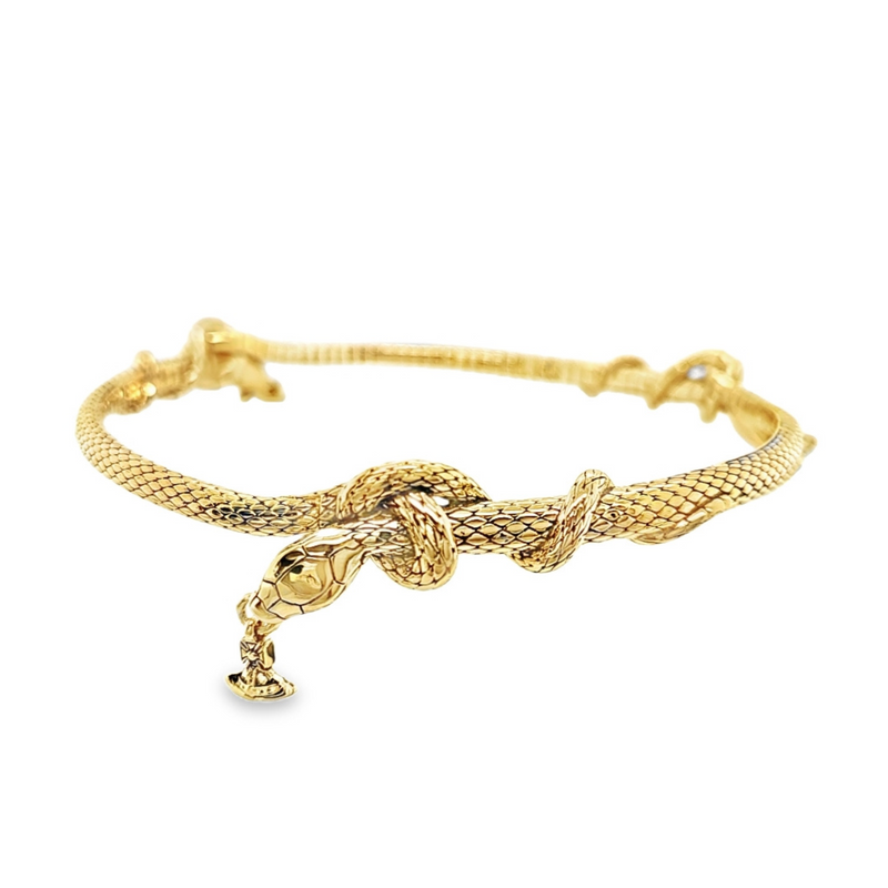 Albane Choker - Antique Gold - 6303003O-02R002-W2