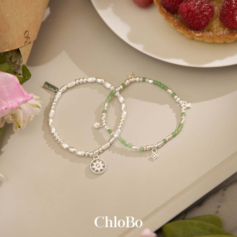 Manifest Love Aventurine Bracelet - Silver - SBAFO3420