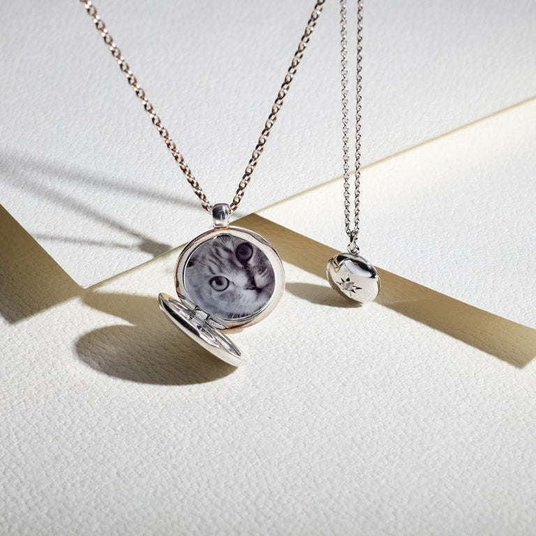 Biography Medium Silver Locket Necklace - Silver - 42044SNON