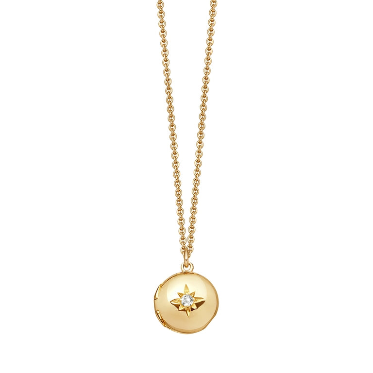 Biography Mini Locket Necklace - Gold - 41025YNON
