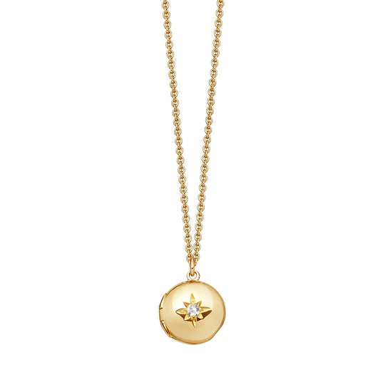 Biography Mini Locket Necklace - Gold - 41025YNON
