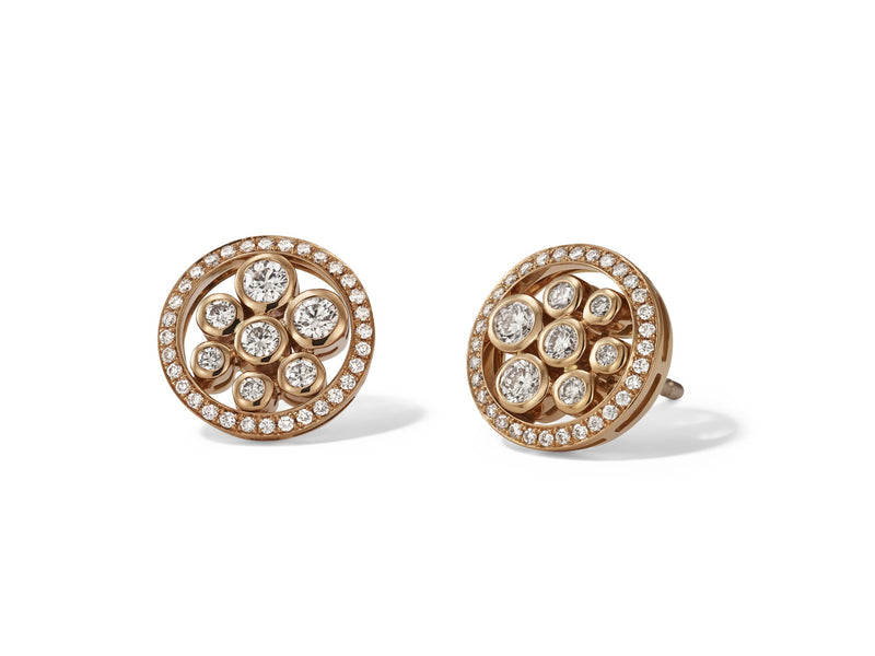Circular Diamond Stud Earrings, 0.55ct - 18ct Yellow Gold