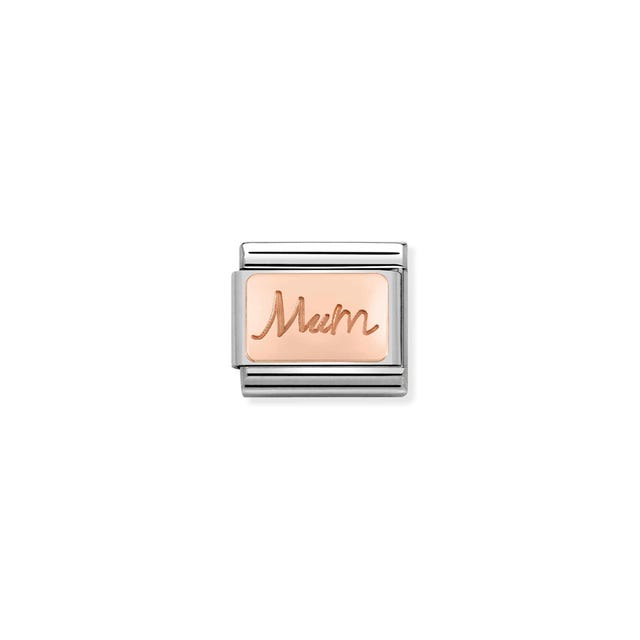 Classic 'Mum' Link - Rose Gold - 430101/34