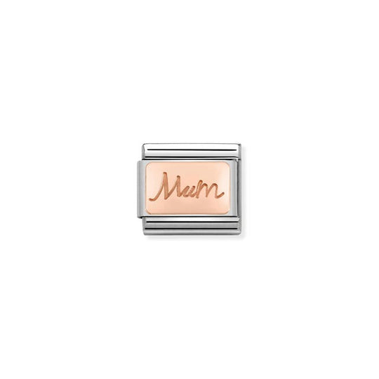Classic 'Mum' Link - Rose Gold - 430101/34