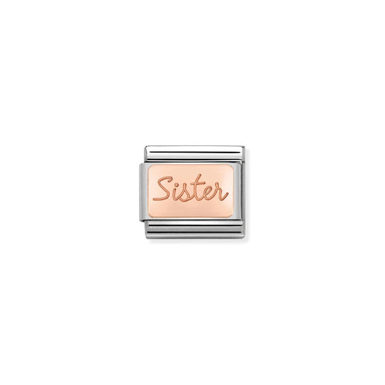 Classic 'Sister' Link - Rose Gold - 430101/38