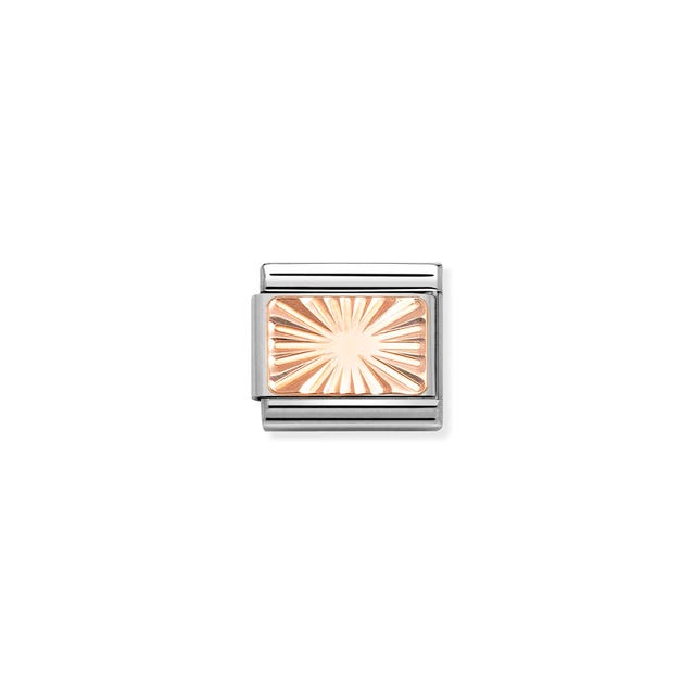 Composable Classic Diamond Cut Plate Link - Rose Gold - 430101/56