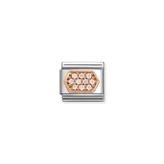 Composable Classic CZ Hexagon Link - Rose Gold - 430312/03