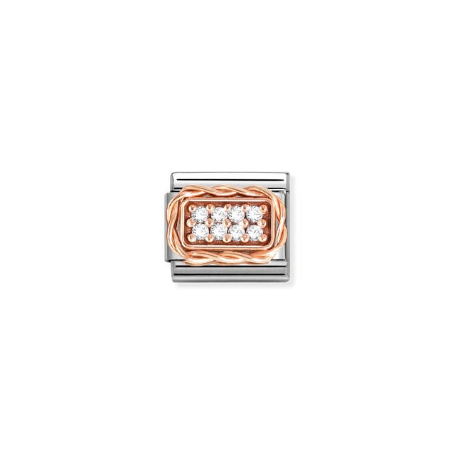 Composable Classic White Pave CZ Link - Rose Gold - 430318/01