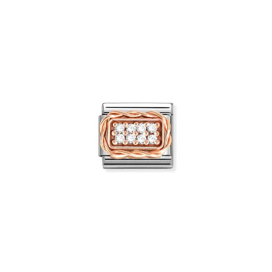 Composable Classic White Pave CZ Link - Rose Gold - 430318/01