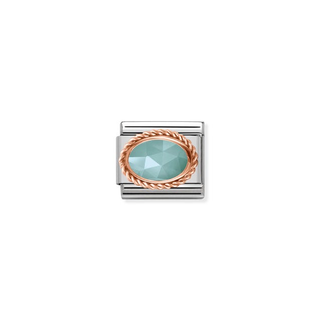 Classic Oval Stone Link - Rose Gold