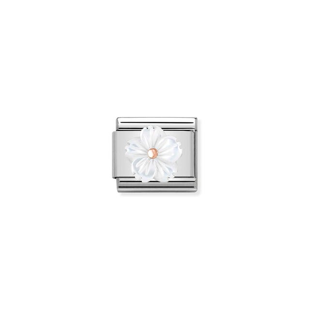 Composable Mother Of Pearl Flower Link - 430510/02
