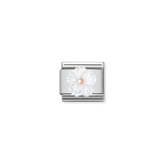 Composable Mother Of Pearl Flower Link - 430510/02