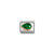 Composable Classic Green Stone Drop Link, Left - Rose Gold - 430605/004