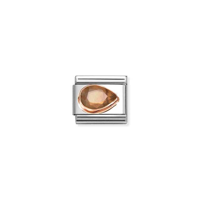 Composable Classic Smokey Stone Drop Link, Right - Rose Gold - 430606/012
