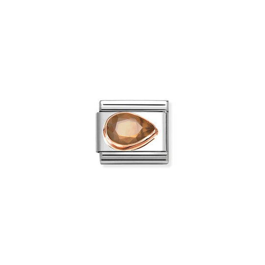 Composable Classic Smokey Stone Drop Link, Right - Rose Gold - 430606/012