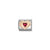 Composable Classic Diamond Cut Heart/Red Stone Link - Rose Gold - 430610/005