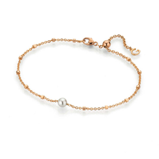 Akoya Pearl Chain Bracelet - 18ct Rose Gold - 5-23002-02